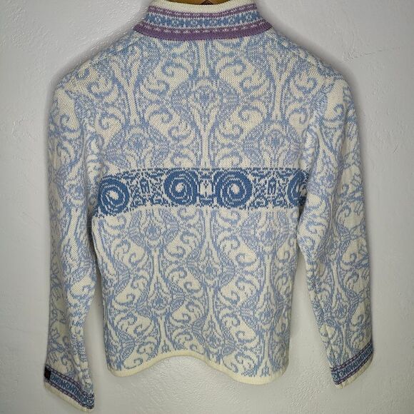 Icewear Wool Knit Paisley Swirl Print Full Zip Sweater - Picture 3 of 11